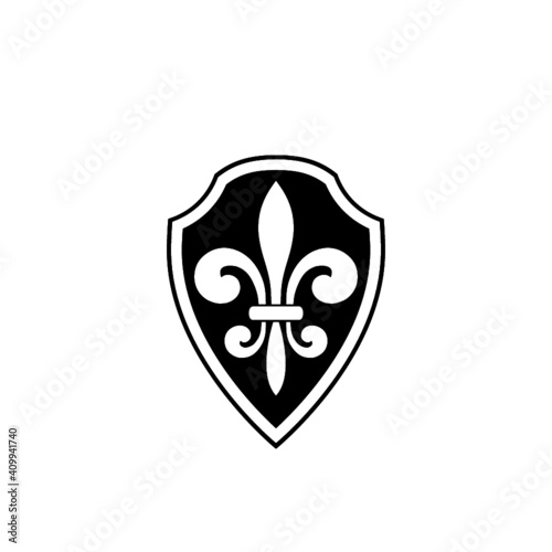 Fleur de lis icon isolated on white background