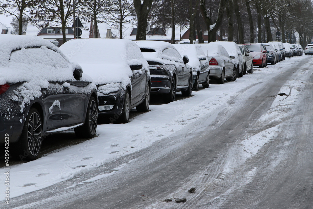 Auto, Winter, Schnee, Auto stehenlassen, schneebedeckt, eisig, Glatteis