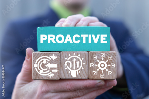 Bilde på lerret Business concept of proactive businessman