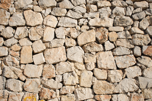 Texture of old rural stone wall