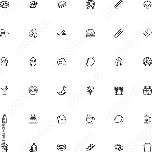 icon vector icon set such as: marine, claw, shell, rigatoni, sashimi, round, korean, sushi, pink, herb, celebrate, mushroom, cereal, garganelli, agriculture, draught, steak, roasted, fusilli