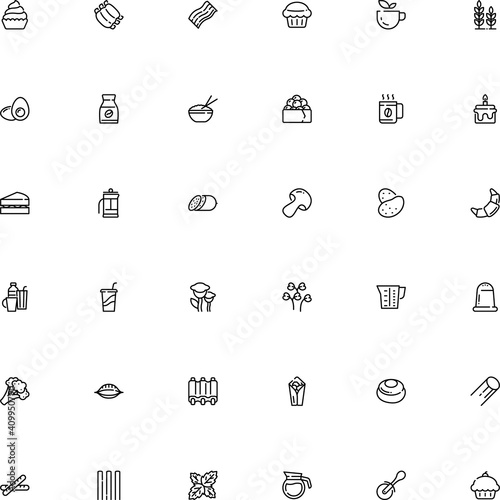 icon vector icon set such as: arabica, salty, spare, circle, cabbage, measurement, cannelloni pasta shape, coffee powder, crop, russula, shop, jug, eastern, basil, steel, production, sodium, round