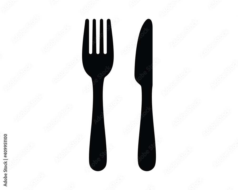 Cutlery icon. Fork and knife icon. Simple icon vector design. Cutlery icon. Fork and knife icon. Simple icon vector design.