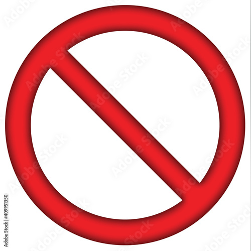 Generic prohibition symbol icon illustration