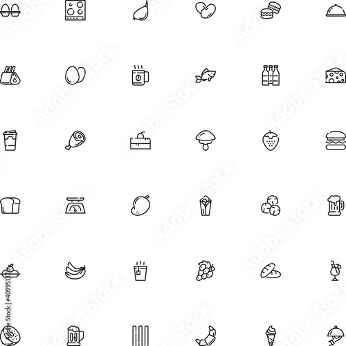 icon vector icon set such as: flame, utensil, spaghetti, stainless, spare, half, homemade, aquarium, crescent, break, collection, hamburger, spicy, scale, clip art, leg, tray, cut, irish, signal
