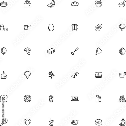 icon vector icon set such as: ethnic, mix, biscuit, fun, shiitake, lunchbox, eastern, plastic, segment, liqueur, dairy, caviar, boletus, style, strip, flame, abstract, caffeine, bread, wire, soju