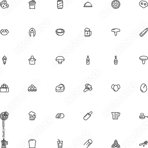 icon vector icon set such as: box, broken, packaging, ale, sedative, steamed, linear, lamb, dim, accessory, mentha, sushi, sum, housework, clear, japanese, micro, espresso, fry, flavor, spearmint