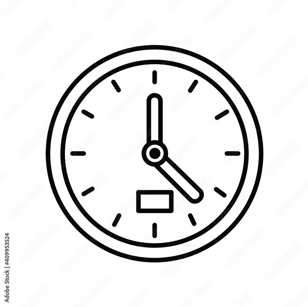 Room clock interior illustration line icon Room clock interior illustration line icon
