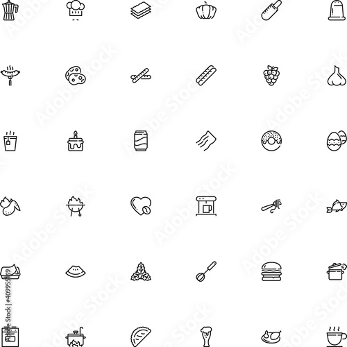 icon vector icon set such as: calzone, mentha, oven, mixer, fishing, whisking, retro, sliced, vegan, love, powder, flu, eating, chocolate, asia, recipe, bean, homemade, seafood, frankfurter, spore