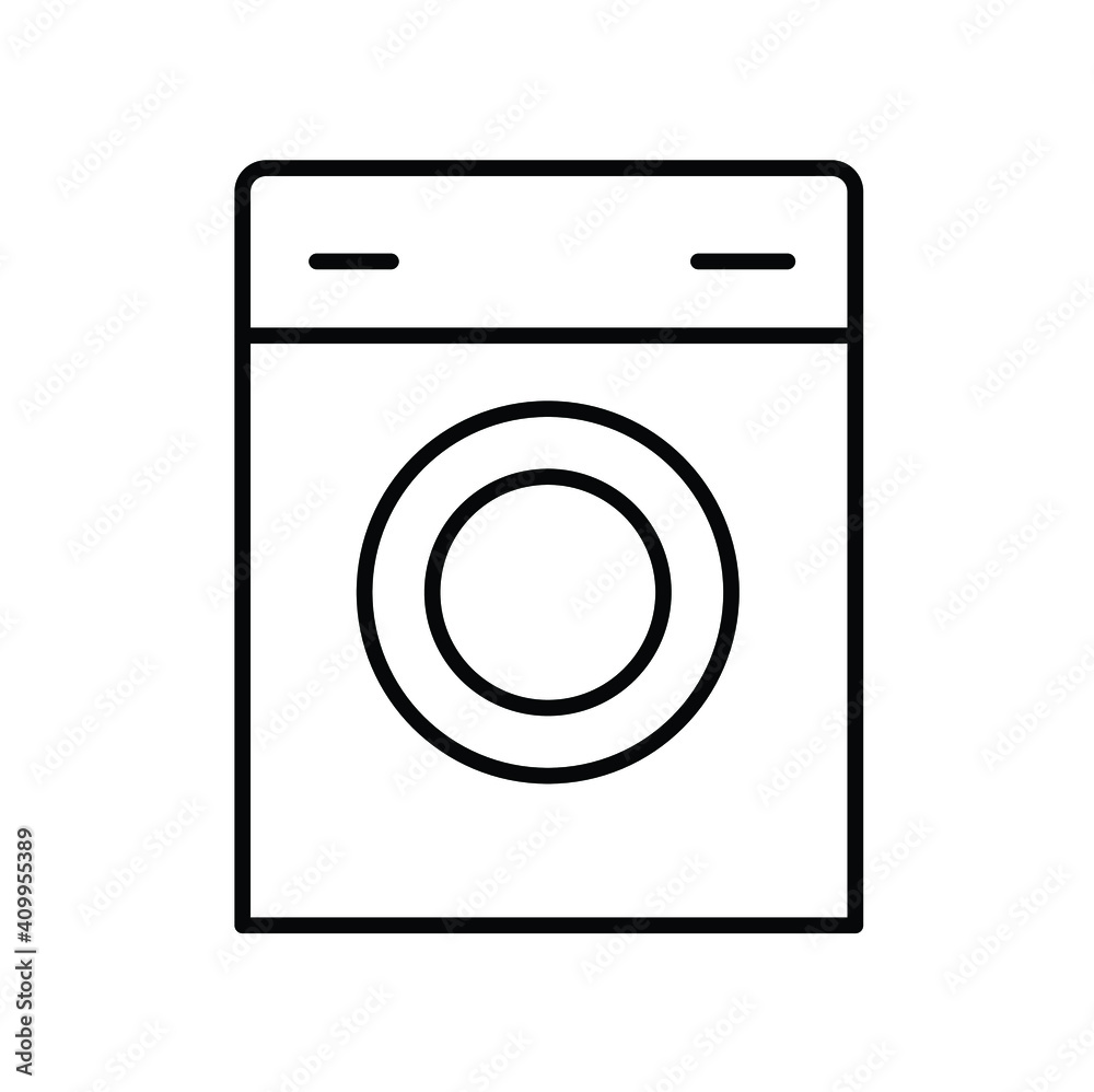 washing machine appliance line icon vector washing machine appliance line icon vector