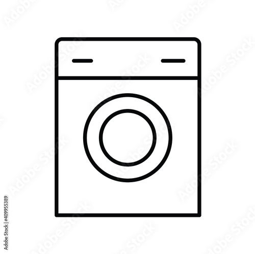 washing machine appliance line icon vector