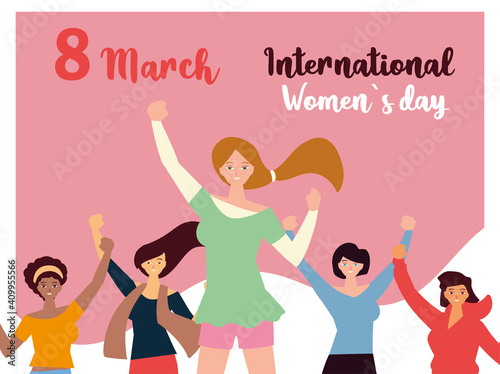 international womens day 8 march girls together activists movement