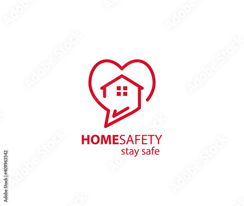 Stay Safe Stay at home logo photo