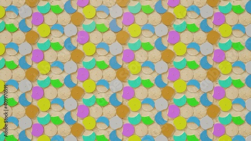 Wallpaper Mural Color circles children toys. Wood heart. Valentine's or wedding background. Looping Whimsical animation Torontodigital.ca