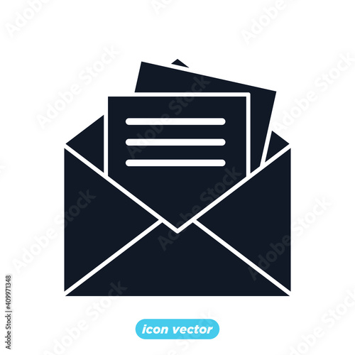 Email envelope office icon. Email envelope for workspace and workplace symbol vector illustration.