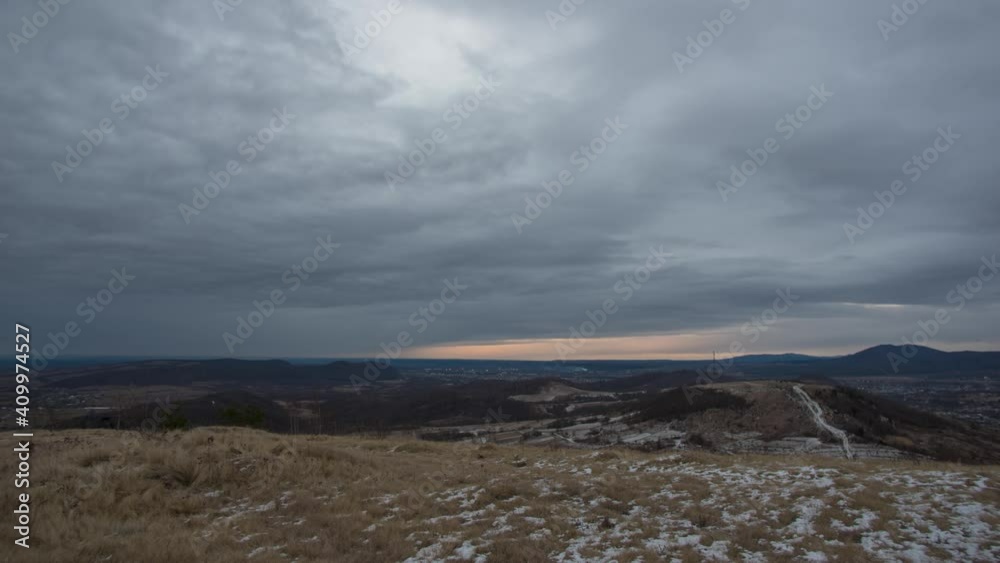 Timelapse, cloudy day in the Carpathian mountains Timelapse, cloudy day in the Carpathian mountains