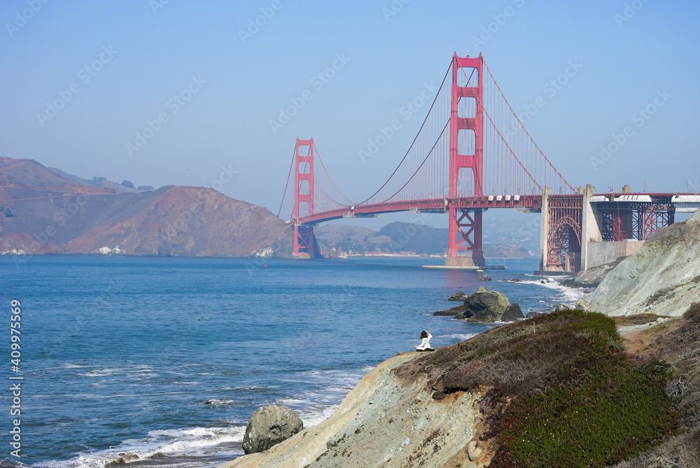 Meditation on a Rock by the Golden Gate Bridge