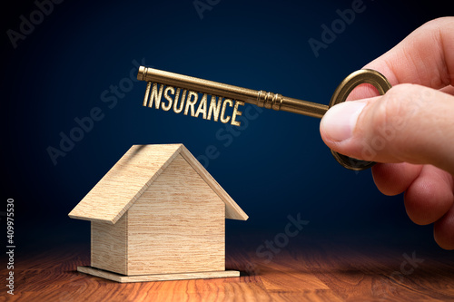 Property insurance concept with key