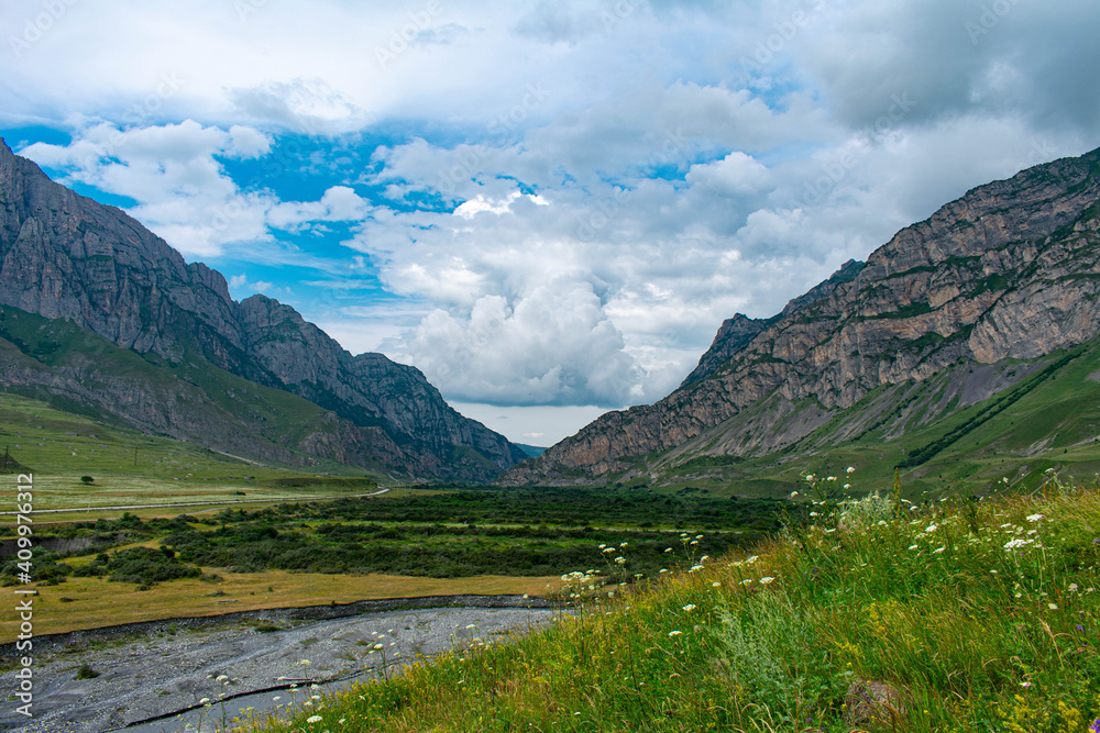 River valley Gizeldon. Republic of North Ossetia-Alania