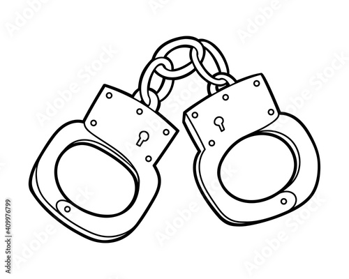 Coloring book, Handcuffs