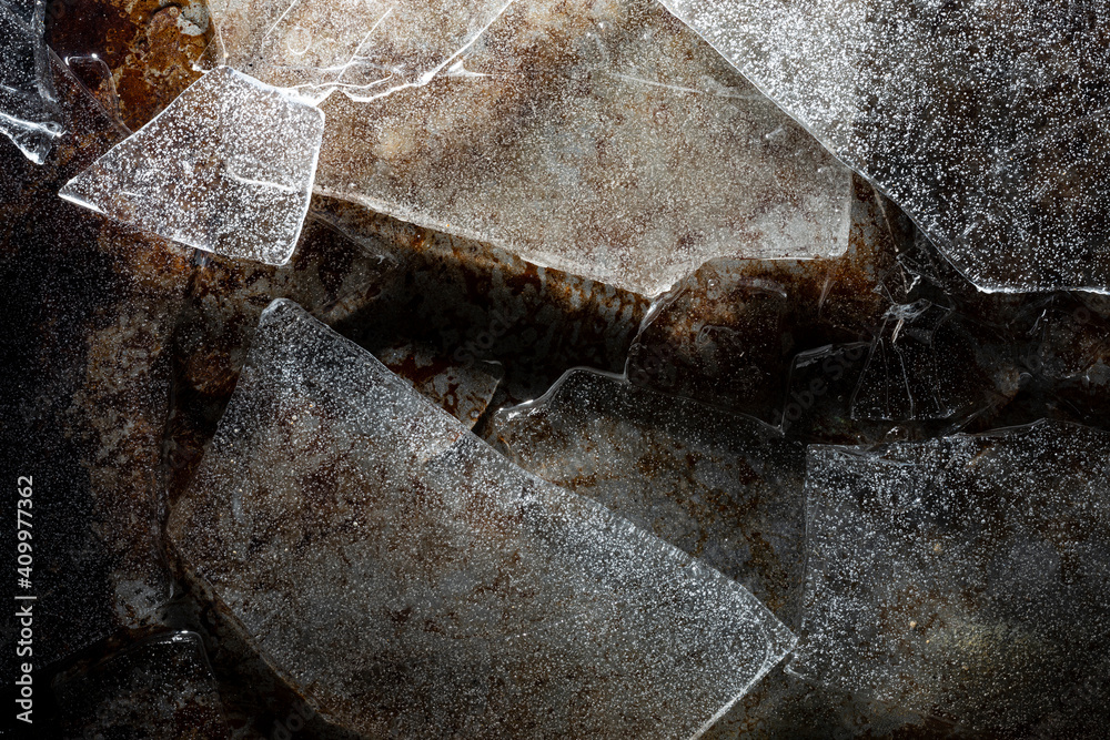 pieces of ice - texture close up in the macro detail pieces of ice - texture close up in the macro detail