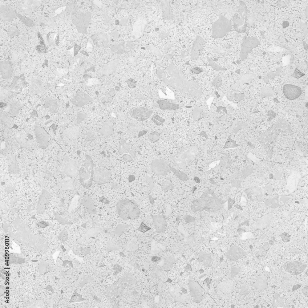 Obraz premium Cool seamless terrazzo pattern of marble-mosaic natural concrete floor. Trendy texture for flooring and facades. Colorful hand made template with beautiful natural stones.