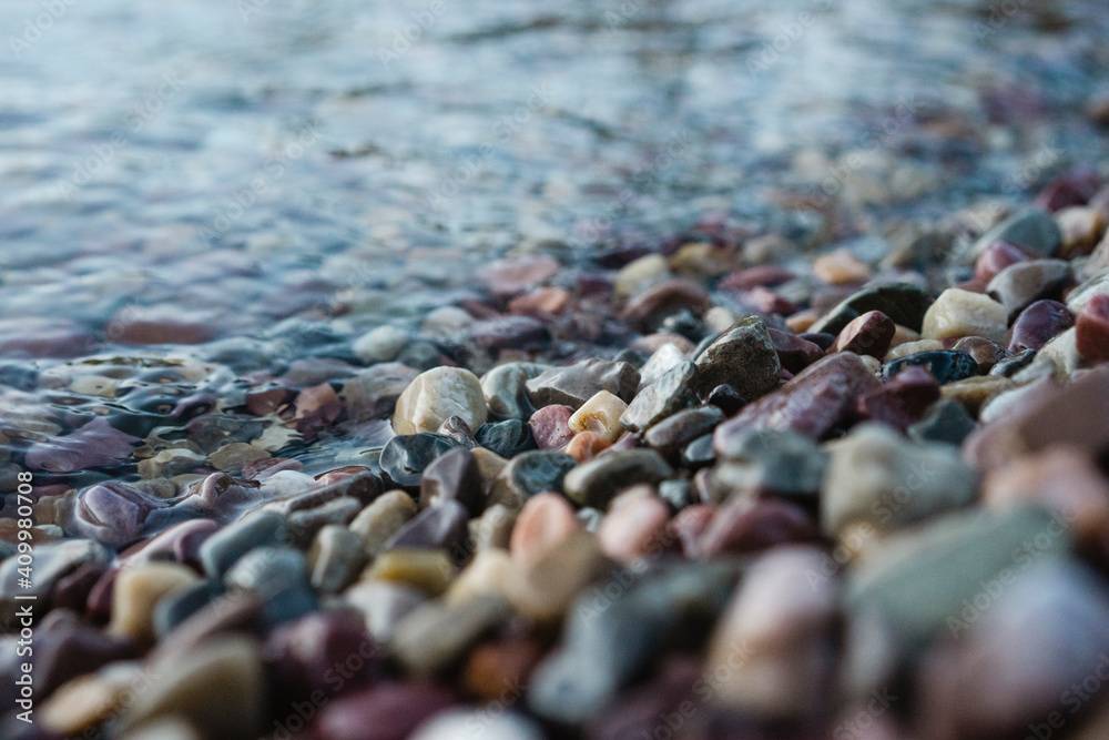 Rocks in Colter Bay Water in Grand Teton National Park