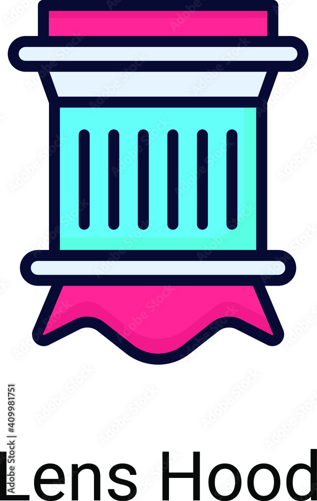 lens hood vector icon , photography and digital art for web design lens hood vector icon , photography and digital art for web design