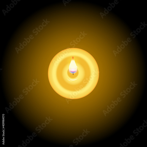 candle from above