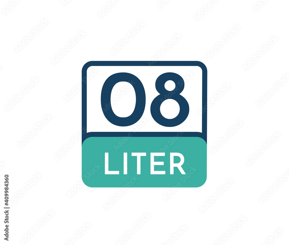 8 liters icon vector illustration 8 liters icon vector illustration