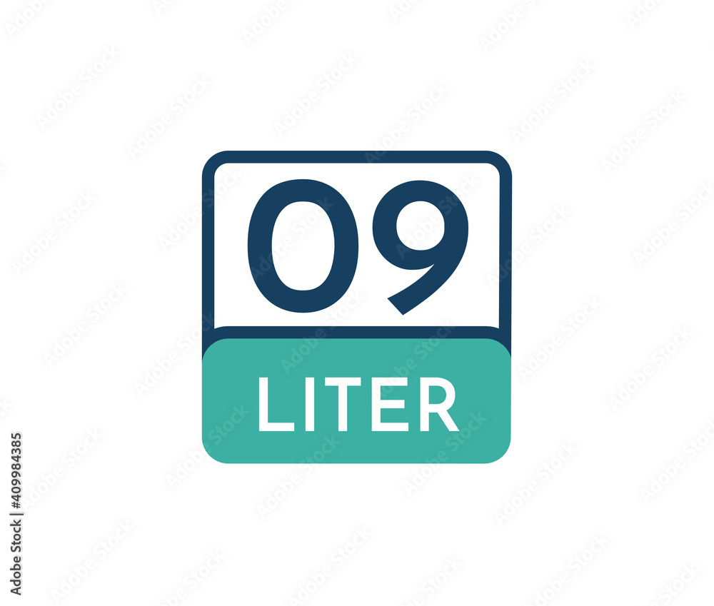 9 liters icon vector illustration 9 liters icon vector illustration