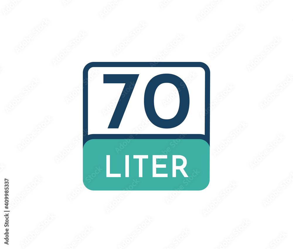 70 liters icon vector illustration 70 liters icon vector illustration