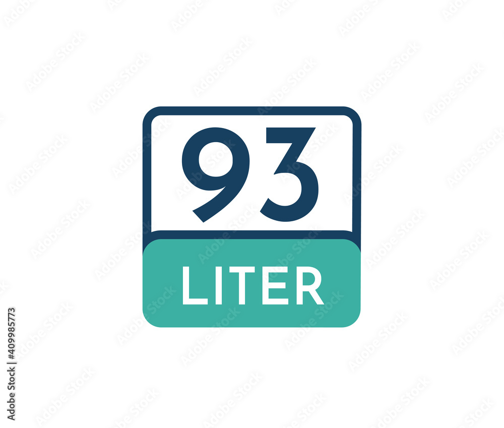 93 liters icon vector illustration 93 liters icon vector illustration