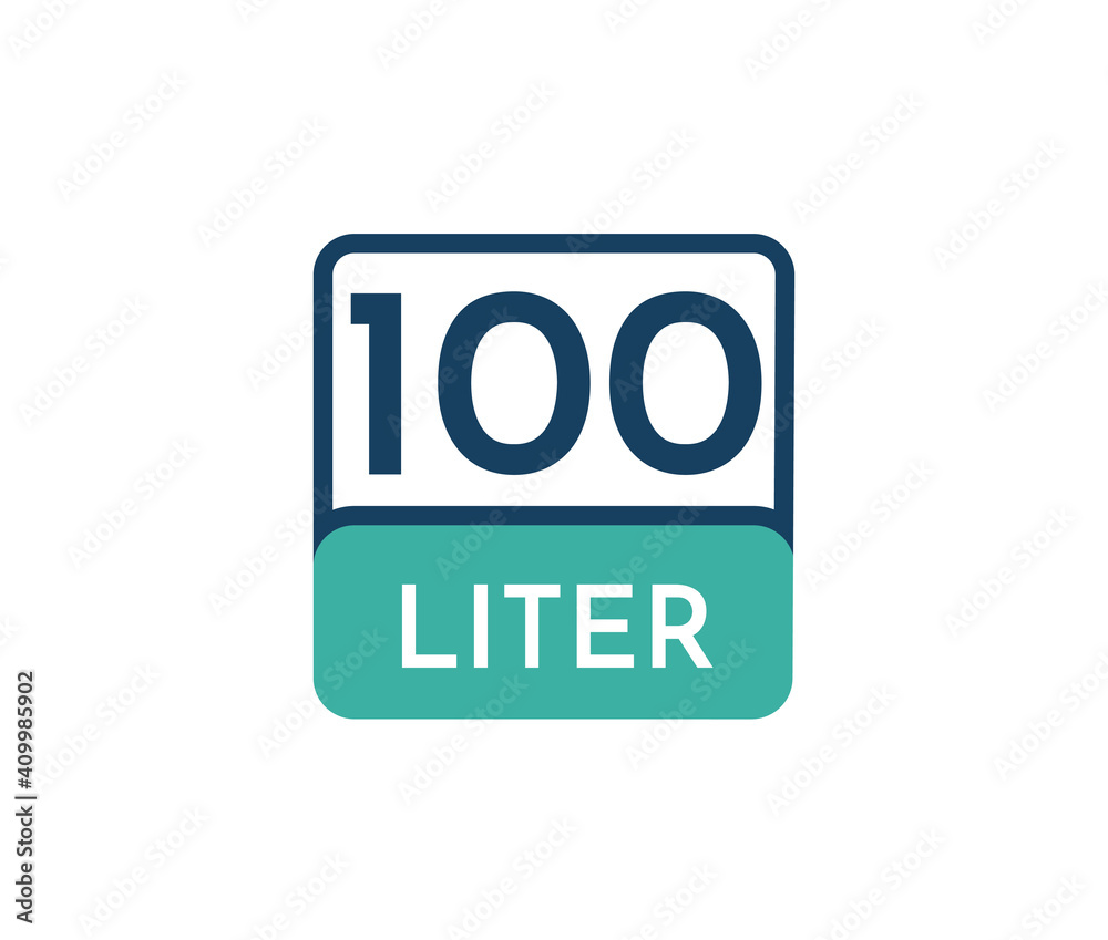 100 liters icon vector illustration 100 liters icon vector illustration