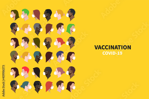 Illustration to vaccinate against coronavirus.