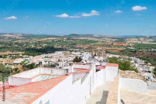 beautiful streets of a famous white town in andalusia, Spain