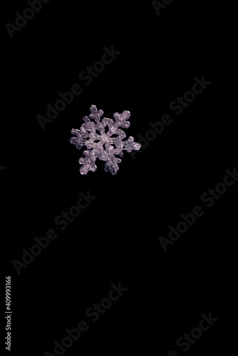 Macro photography of snowflake 