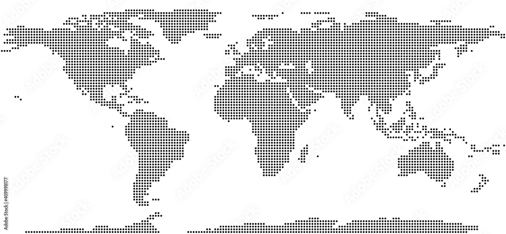 Fototapeta premium World map made of dots