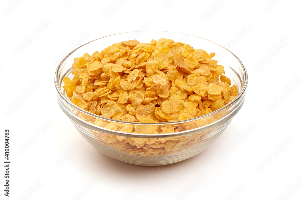 Cornflakes, isolated on white background Cornflakes, isolated on white background