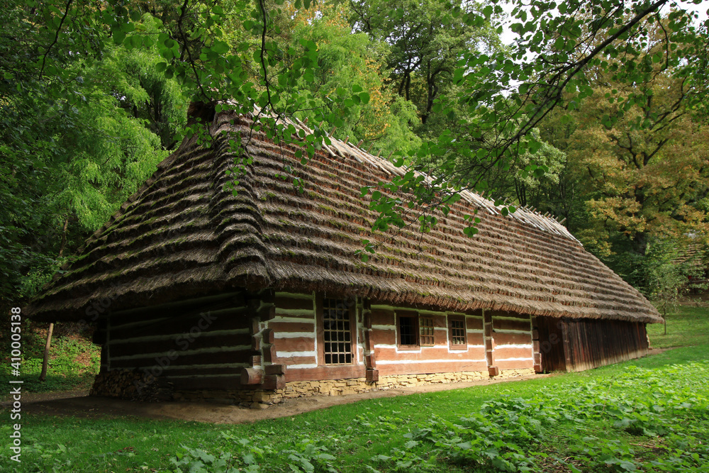 Old traditional wooden house in Sanok, Poland Old traditional wooden house in Sanok, Poland