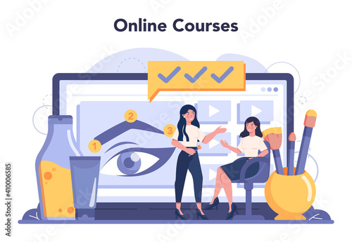 Eyebrow master and designer online service or platform.