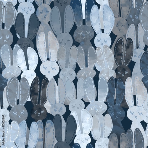Fényképezés Seamless bunny pattern