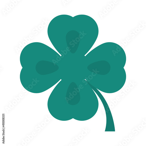 happy st patricks day luck clover icon flat style