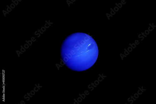 Planet Neptune on a black background. Elements of this image were furnished by NASA.