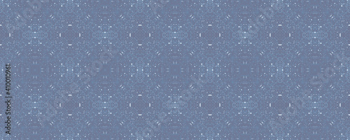 White and Blue Endless Tile. Asian Active