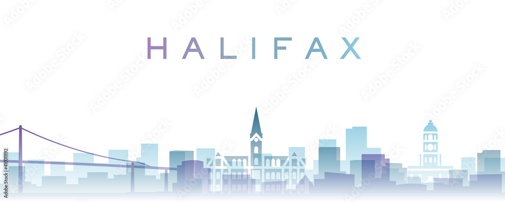 Halifax Transparent Layers Gradient Landmarks Skyline