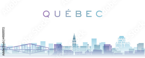 Quebec Transparent Layers Gradient Landmarks Skyline