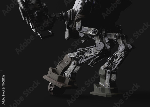 Robot with skull