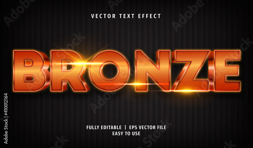 Text Effect 3D Bronze, Editable Text Style