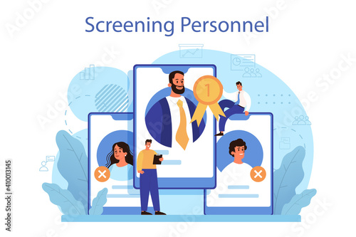 Personnel screening concept. Business recruitment and empolyee